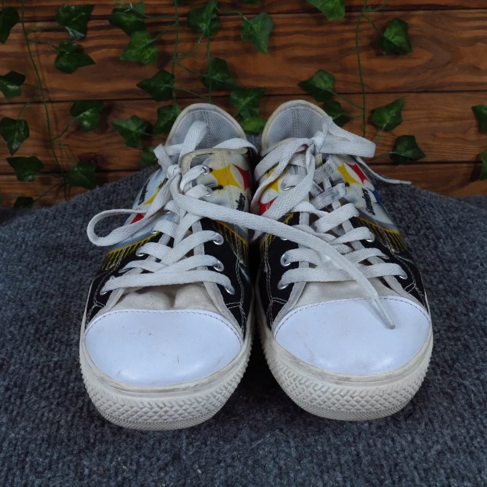 Pittsburgh Steelers Women Casual‎ Canvas Sneaker Size 9 Game Day Black White